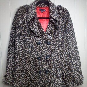 Randy Kemper Blazer Jacket 10 Animal Print Button Up